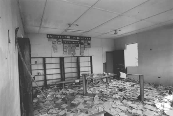 The library during the war.